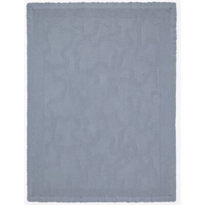 Tous Manta para mini cuna o cuna 78x104 cm Baby tricotada Kaos con volante. Azul Tous Manta para mini cuna o cuna 78x104 cm Baby tricotada Kaos con volante. Azul