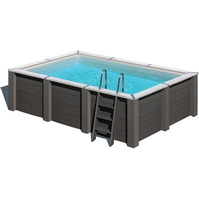 GRE Piscina composite rectangular 466 cm x 326 x 124 cm. Antracita GRE Piscina composite rectangular 466 cm x 326 x 124 cm. Antracita