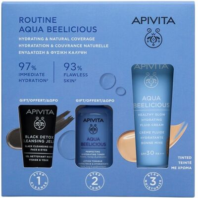 Conjunto de cuidado de la piel Apivita Aqua Beelicious SPF30 Conjunto de cuidado de la piel Apivita Aqua Beelicious SPF30