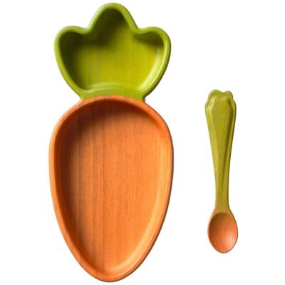 Oli&Carol Oli&Carol - Plato y Cuchara Oli&Carol en madera de Hevea. Naranja claro niño Oli&Carol Oli&Carol - Plato y Cuchara Oli&Carol en madera de Hevea. Naranja claro niño