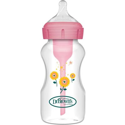 Dr. Brown's Biberón anticólico Options+ Formato Boca Ancha Rosa 270 ml . Rosa Dr. Brown's Biberón anticólico Options+ Formato Boca Ancha Rosa 270 ml . Rosa