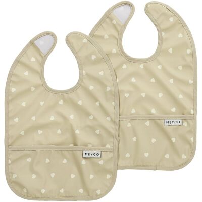 Meyco Pack 2 Baberos Pu Cuadrados . Piedra Natural niño Meyco Pack 2 Baberos Pu Cuadrados . Piedra Natural niño