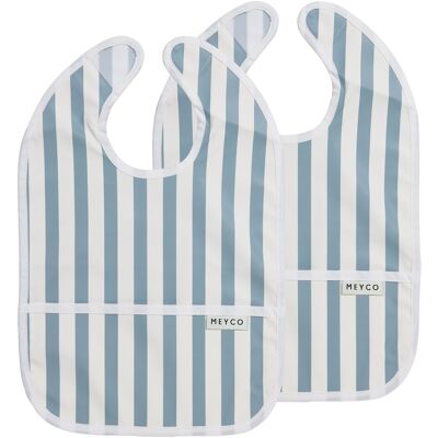 Meyco Pack 2 baberos con bolsillo . Azul Cielo niño Meyco Pack 2 baberos con bolsillo . Azul Cielo niño