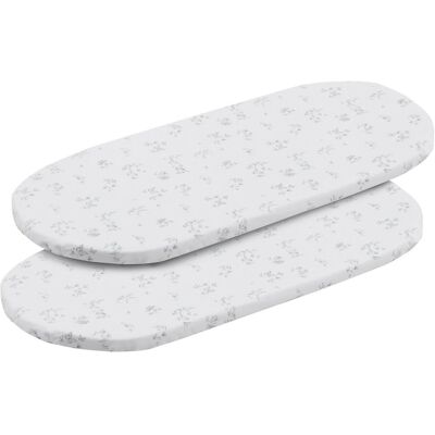 Cambrass Pack de 2 sábanas bajeras para minicuna (50x82x10 cm) Luxury. Blanco Harina niño Cambrass Pack de 2 sábanas bajeras para minicuna (50x82x10 cm) Luxury. Blanco Harina niño
