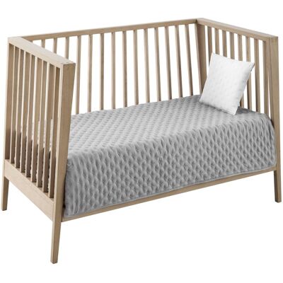 Cambrass Colcha boutí para cuna (100x140cm) Supersoft. Gris perla niño Cambrass Colcha boutí para cuna (100x140cm) Supersoft. Gris perla niño