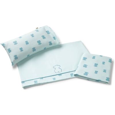 Tous Juego de sábanas para cuna (60x120 cm) Baby con osos. Verde niño Tous Juego de sábanas para cuna (60x120 cm) Baby con osos. Verde niño