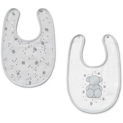 Tous Set de baberos de bebé Baby de algodón con osos Bold Bear y estrellitas. Gris niño Tous Set de baberos de bebé Baby de algodón con osos Bold Bear y estrellitas. Gris niño