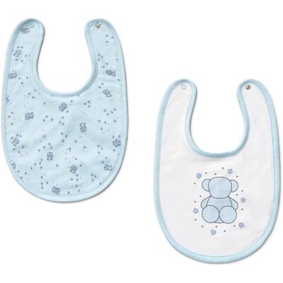 Tous Set de baberos de bebé Baby de algodón con osos Bold Bear y estrellitas. Azul claro niño Tous Set de baberos de bebé Baby de algodón con osos Bold Bear y estrellitas. Azul claro niño