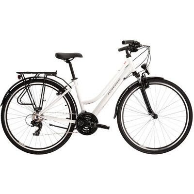 Kross Bicicleta urbana-trekking de mujer Trans 1.0 28'' . (M) Blanco Kross Bicicleta urbana-trekking de mujer Trans 1.0 28'' . (M) Blanco