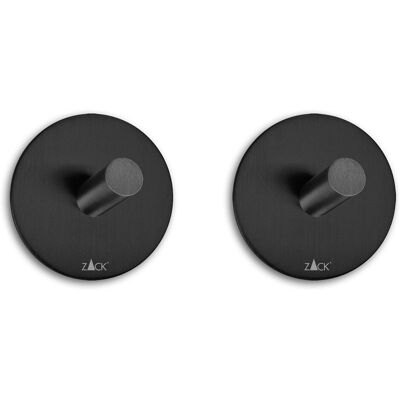 Zack Set de 2 perchas individuales de baño Peco . Negro Zack Set de 2 perchas individuales de baño Peco . Negro