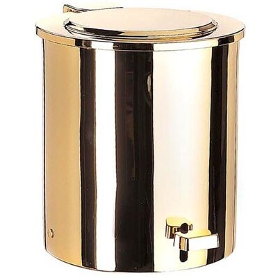 Windisch Papelera de baño con tapa y pedal . Oro Windisch Papelera de baño con tapa y pedal . Oro