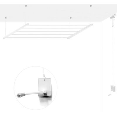 EFEGETE Tendedero techo manivela Ceiline. (100 cm) Blanco EFEGETE Tendedero techo manivela Ceiline. (100 cm) Blanco