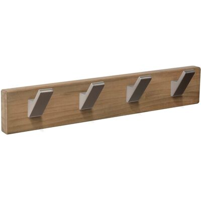 Nesu Percha Madera y Zamak 4 Colgadores 9108HVIN. Haya rústico Nesu Percha Madera y Zamak 4 Colgadores 9108HVIN. Haya rústico
