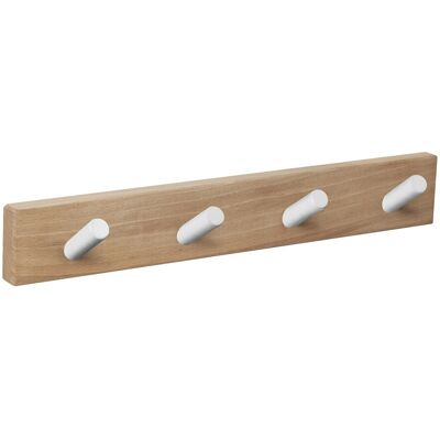 Nesu Percha Madera y Zamak 4 Colgadores 9400HNBL4. Haya / Blanco Nesu Percha Madera y Zamak 4 Colgadores 9400HNBL4. Haya / Blanco