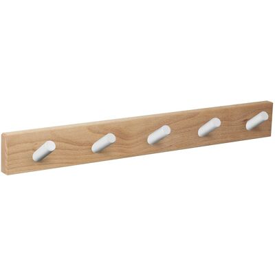 Nesu Percha Madera y Zamak 5 Colgadores 9400HNBL5. Haya / Blanco Nesu Percha Madera y Zamak 5 Colgadores 9400HNBL5. Haya / Blanco