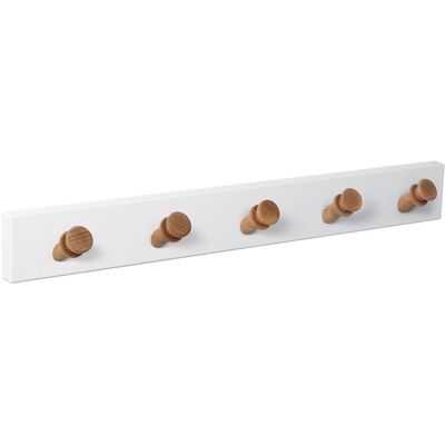 Nesu Percha Madera y Madera 5 Colgadores 9401BLHN5. Blanco / Haya Nesu Percha Madera y Madera 5 Colgadores 9401BLHN5. Blanco / Haya