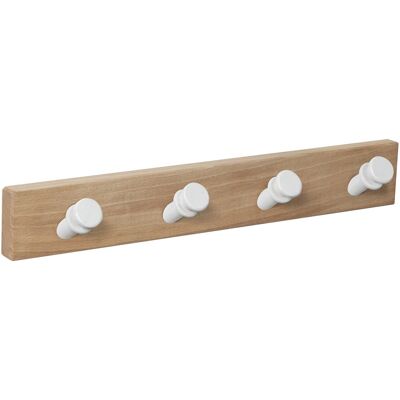 Nesu Percha Madera y Madera 4 Colgadores 9401HNBL4. Haya / Blanco Nesu Percha Madera y Madera 4 Colgadores 9401HNBL4. Haya / Blanco