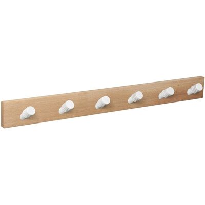 Nesu Percha Madera y Madera 6 Colgadores 9403HNBL6. Haya / Blanco Nesu Percha Madera y Madera 6 Colgadores 9403HNBL6. Haya / Blanco