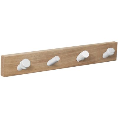 Nesu Percha Madera y Madera 4 Colgadores 9404HNBL4. Haya / Blanco Nesu Percha Madera y Madera 4 Colgadores 9404HNBL4. Haya / Blanco