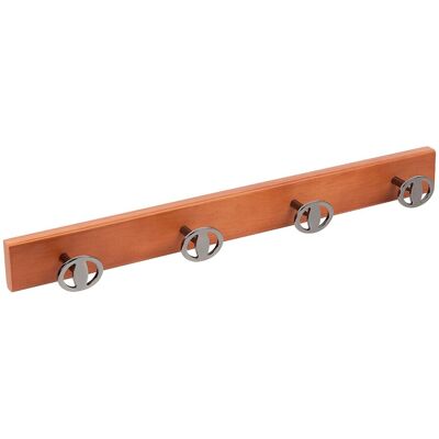 Nesu Percha Madera y Zamak 4 Colgadores 9013HMNNV. Haya miel Nesu Percha Madera y Zamak 4 Colgadores 9013HMNNV. Haya miel