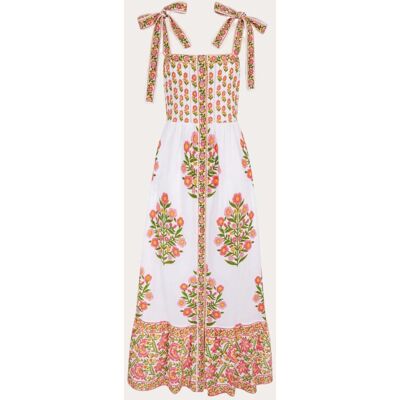 Pink City Prints Vestido midi Elena de algodón. (L) Multicolor Pink City Prints Vestido midi Elena de algodón. (L) Multicolor