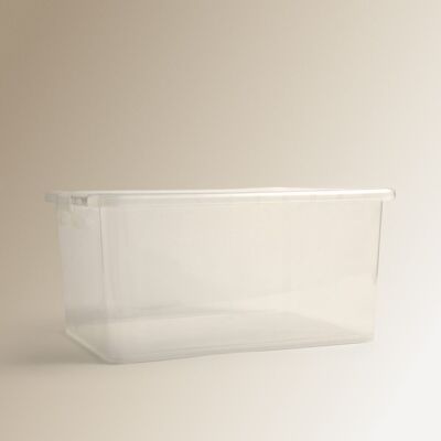 El Corte Inglés Caja de almacenaje con tapa. (23 litros) Transparente El Corte Inglés Caja de almacenaje con tapa. (23 litros) Transparente