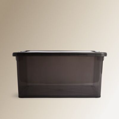 El Corte Inglés Caja de almacenaje con tapa. (23 litros) Gris El Corte Inglés Caja de almacenaje con tapa. (23 litros) Gris