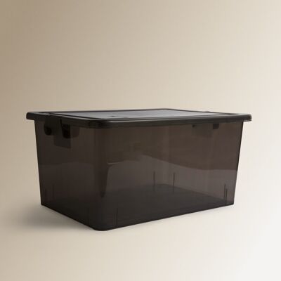 El Corte Inglés Caja de almacenaje con tapa. (35 litros) Gris El Corte Inglés Caja de almacenaje con tapa. (35 litros) Gris