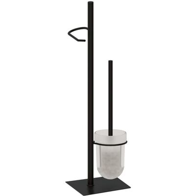 Soporte para escobilla de baño Beltrán 19624 - Metal cuadrado de suelo negro Soporte para escobilla de baño Beltrán 19624 - Metal cuadrado de suelo negro