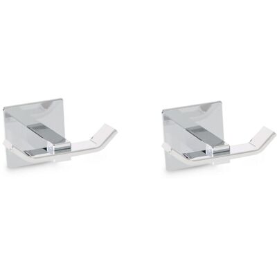 Beltrán Set de 2 perchas individuales Mónaco Adhesivo . Cromo Beltrán Set de 2 perchas individuales Mónaco Adhesivo . Cromo