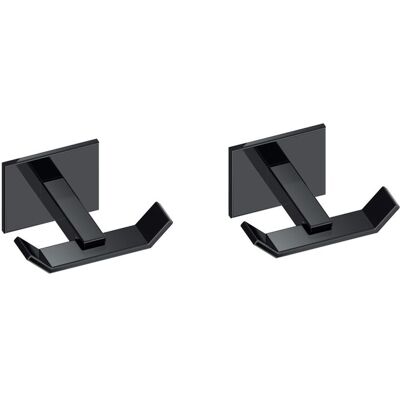 Beltrán Set de 2 perchas individuales Mónaco Adhesivo . Negro Beltrán Set de 2 perchas individuales Mónaco Adhesivo . Negro