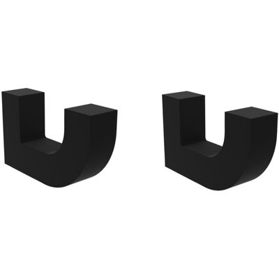 Beltrán Set de 2 perchas individuales Niki . Negro mate Beltrán Set de 2 perchas individuales Niki . Negro mate