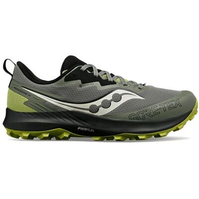 Saucony Zapatillas de running de hombre Peregrine 14 GTX . (40) Gris / Verde Saucony Zapatillas de running de hombre Peregrine 14 GTX . (40) Gris / Verde
