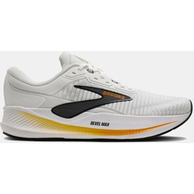 Brooks Zapatillas de running de hombre Revel Max . (44,5) Blanco / Naranja Brooks Zapatillas de running de hombre Revel Max . (44,5) Blanco / Naranja