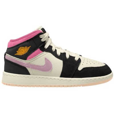 Jordan Zapatillas de Casual de Niños AIR 1 MID SE (GS) Nike. (38,5) Negro Jordan Zapatillas de Casual de Niños AIR 1 MID SE (GS) Nike. (38,5) Negro