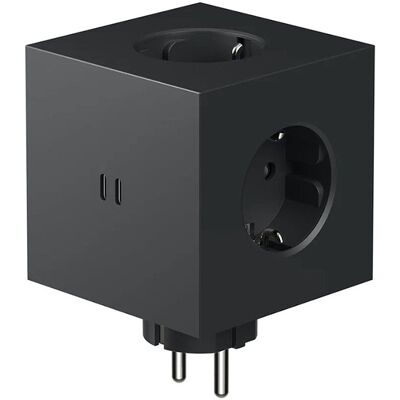 AVOLT Regleta eléctrica cuadrada SQ1 a pared 30W Dual 3 Tomas Schuko + 2 USB-C. Stockholm Black AVOLT Regleta eléctrica cuadrada SQ1 a pared 30W Dual 3 Tomas Schuko + 2 USB-C. Stockholm Black