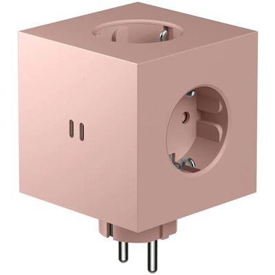 AVOLT Regleta eléctrica cuadrada SQ1 a pared 30W Dual 3 Tomas Schuko + 2 USB-C. Old Pink AVOLT Regleta eléctrica cuadrada SQ1 a pared 30W Dual 3 Tomas Schuko + 2 USB-C. Old Pink