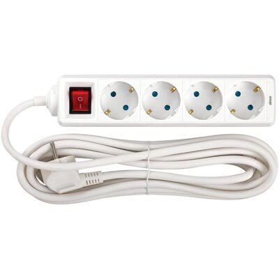 SIMON Base 4 Tomas Tt Int.Cable 5M Blanco(Faj). SIMON Base 4 Tomas Tt Int.Cable 5M Blanco(Faj).