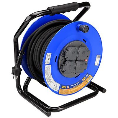 Alyco Enrollacables Con Tapas De Seguridad 25 O 40 Metros Cable 3X2,5 Ip44 . Azul Alyco Enrollacables Con Tapas De Seguridad 25 O 40 Metros Cable 3X2,5 Ip44 . Azul