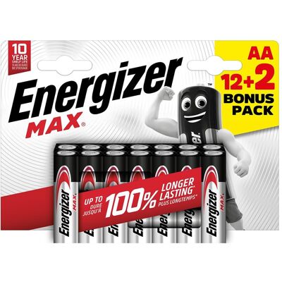 Pilas Energizer Max AA - 122 unidades Pilas Energizer Max AA - 122 unidades