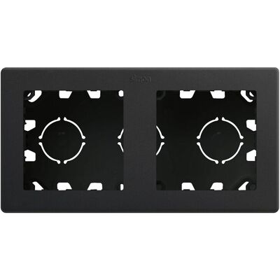 Caja superficie doble Simon S270 - Uso interior - Negro mate Caja superficie doble Simon S270 - Uso interior - Negro mate
