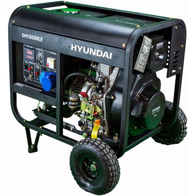 Hyundai Generador Monofásico Abierto Diésel 4T 6 kW DHY8500LEK. Negro Hyundai Generador Monofásico Abierto Diésel 4T 6 kW DHY8500LEK. Negro