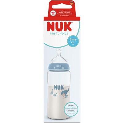 NUK Biberon First Choice+ Sil. 300Ml (M) 3M+ Temp Control (Surtido) . NUK Biberon First Choice+ Sil. 300Ml (M) 3M+ Temp Control (Surtido) .