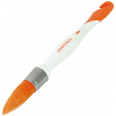Pentrilo Brocha Trimateria Recortar Premium. (Nº 4) Blanco / Naranja Pentrilo Brocha Trimateria Recortar Premium. (Nº 4) Blanco / Naranja