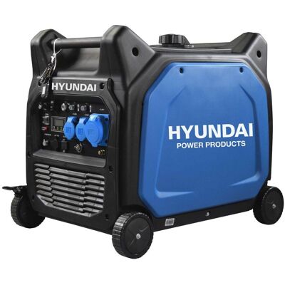 Hyundai Generador Inverter Monofásico Gasolina con Conexión ATS 4T 6 kW HY6500SEI. Azul / Negro Hyundai Generador Inverter Monofásico Gasolina con Conexión ATS 4T 6 kW HY6500SEI. Azul / Negro