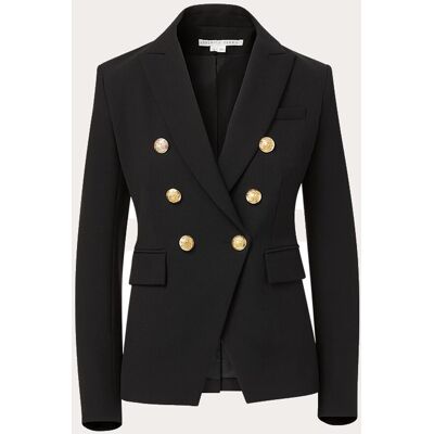 Veronica Beard Chaqueta cruzada con botones metálicos. (40) Negro Veronica Beard Chaqueta cruzada con botones metálicos. (40) Negro