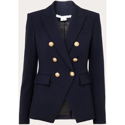 Veronica Beard Chaqueta cruzada con botones metálicos. (40) Azul marino Veronica Beard Chaqueta cruzada con botones metálicos. (40) Azul marino