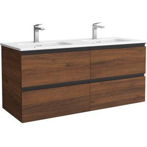 Salgar Mueble de baño metal con 4 cajones y lavabo de 2 pozas Bequia . (120 cm) Nogal Salgar Mueble de baño metal con 4 cajones y lavabo de 2 pozas Bequia . (120 cm) Nogal