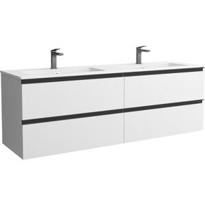 Salgar Mueble de baño metal con 4 cajones y lavabo Vilna de 2 pozas Bequia . (160 cm) Blanco mate Salgar Mueble de baño metal con 4 cajones y lavabo Vilna de 2 pozas Bequia . (160 cm) Blanco mate