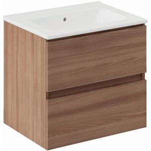 Cosmic Bbest Mueble de Baño con Lavabo - Nogal, 2 Cajones Cosmic Bbest Mueble de Baño con Lavabo - Nogal, 2 Cajones